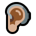 🦻🏼 ear with hearing aid: medium-light skin tone display on Windows